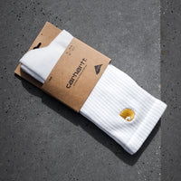 Carhartt WIP Chase Socks (white/gold) - Blue Mountain Store
