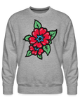 Blume 2 Männer Premium Pullover - Grau meliert