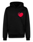 Herz Männer Premium Hoodie - Schwarz
