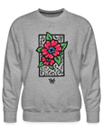 Blume Männer Premium Pullover - Grau meliert