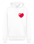 Herz Männer Premium Hoodie - Weiß