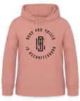 Monogram Frauen Hoodie - Altrosa