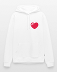 Herz Männer Premium Hoodie - Weiß