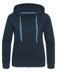 Asia Boot Frauen Premium Kapuzenjacke - Navy