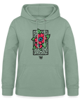 Blume Frauen Hoodie - Graugrün