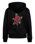 Blume Frauen Premium Kapuzenjacke - Schwarz