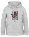 Blume Frauen Hoodie - Hellgrau meliert