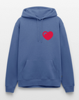 Herz Männer Premium Hoodie - Taubenblau