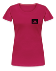 Box Logo Frauen Premium T-Shirt - dunkles Pink