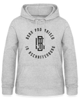 Monogram Frauen Hoodie - Hellgrau meliert