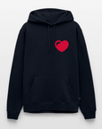 Herz Männer Premium Hoodie - Navy
