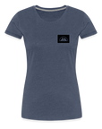 Box Logo Frauen Premium T-Shirt - Blau meliert