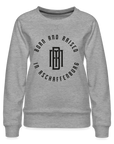 Monogram Frauen Premium Pullover - Grau meliert
