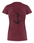 Anker Frauen Premium T-Shirt - Bordeauxrot meliert