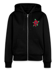 Blume Frauen Premium Kapuzenjacke - Schwarz