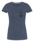 Anker Frauen Premium T-Shirt - Blau meliert