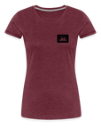 Box Logo Frauen Premium T-Shirt - Bordeauxrot meliert