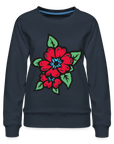 Blume 2 Frauen Premium Pullover - Navy