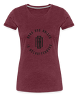 Frauen Premium T-Shirt - Bordeauxrot meliert