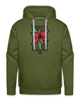 Lilie Männer Premium Hoodie - Olivgrün
