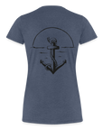 Anker Frauen Premium T-Shirt - Blau meliert