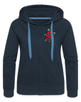 Blume 2 Frauen Premium Kapuzenjacke - Navy