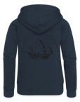 Asia Boot Frauen Premium Kapuzenjacke - Navy