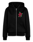 Blume 2 Frauen Premium Kapuzenjacke - Schwarz