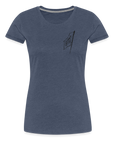 Asia Boot Frauen Premium T-Shirt - Blau meliert