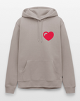 Herz Männer Premium Hoodie - Taupe