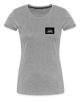 Box Logo Frauen Premium T-Shirt - Grau meliert