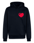 Herz Männer Premium Hoodie - Navy