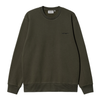 Carhartt WIP Script Embroidery Sweat (cypress/black) - Blue Mountain Store