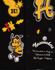 The Hundreds Replay Letterman Jacket (black) - Blue Mountain Store