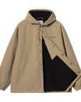 Carhartt WIP Hooded Coach Jacket (leather/black) - Blue Mountain Store