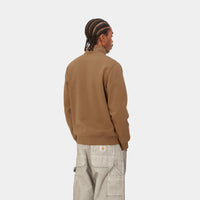 Carhartt WIP Chase Neck Zip Sweatshirt (tamarind/gold) - Blue Mountain Store