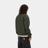 Carhartt WIP Half Zip American Script Sweat (plant) - Blue Mountain Store
