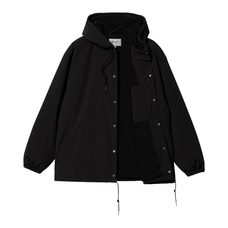 Carhartt WIP Hooded Coach Jacket (black/white) - Blue Mountain Store