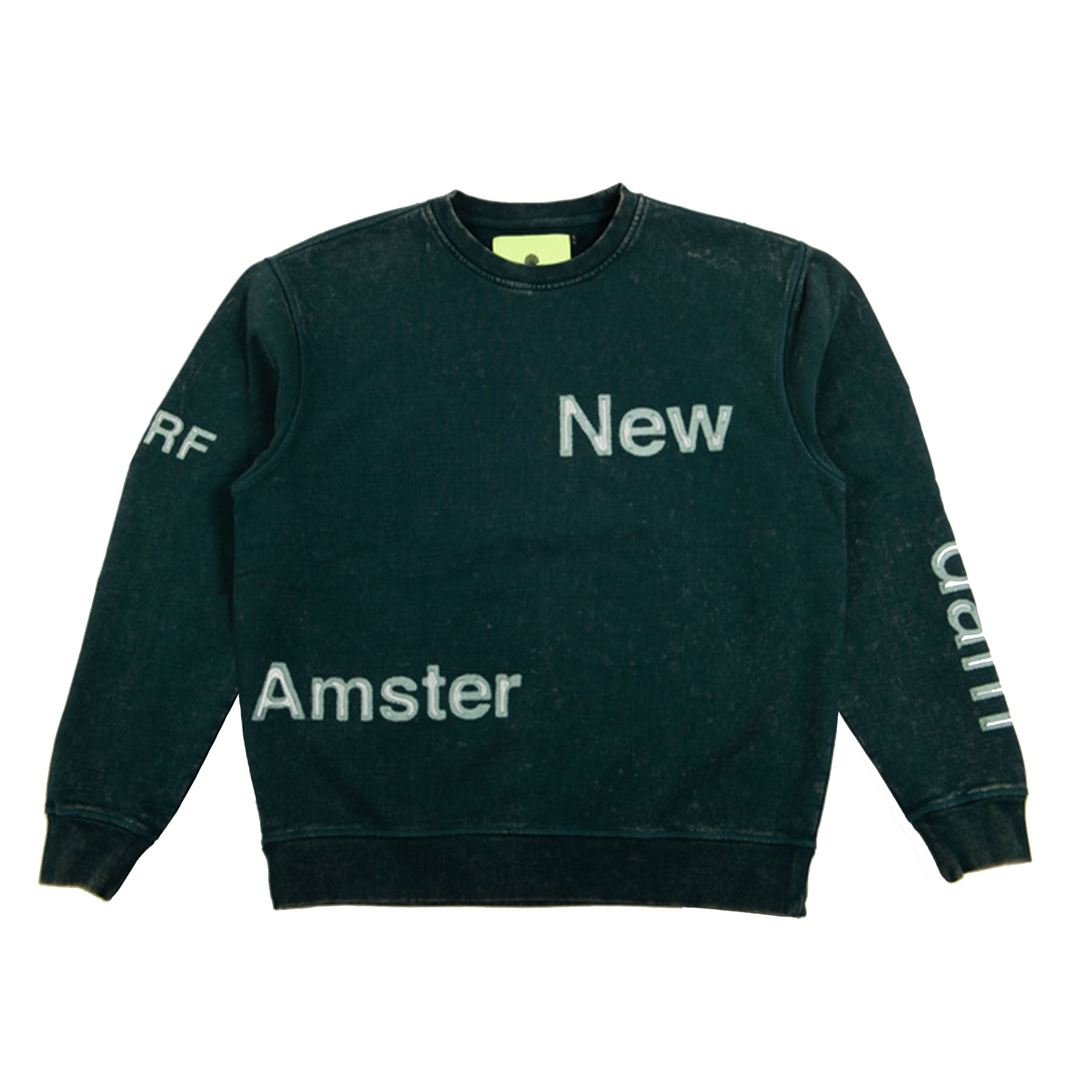 New Amsterdam Washed Name Sweat (green) - Blue Mountain Store
