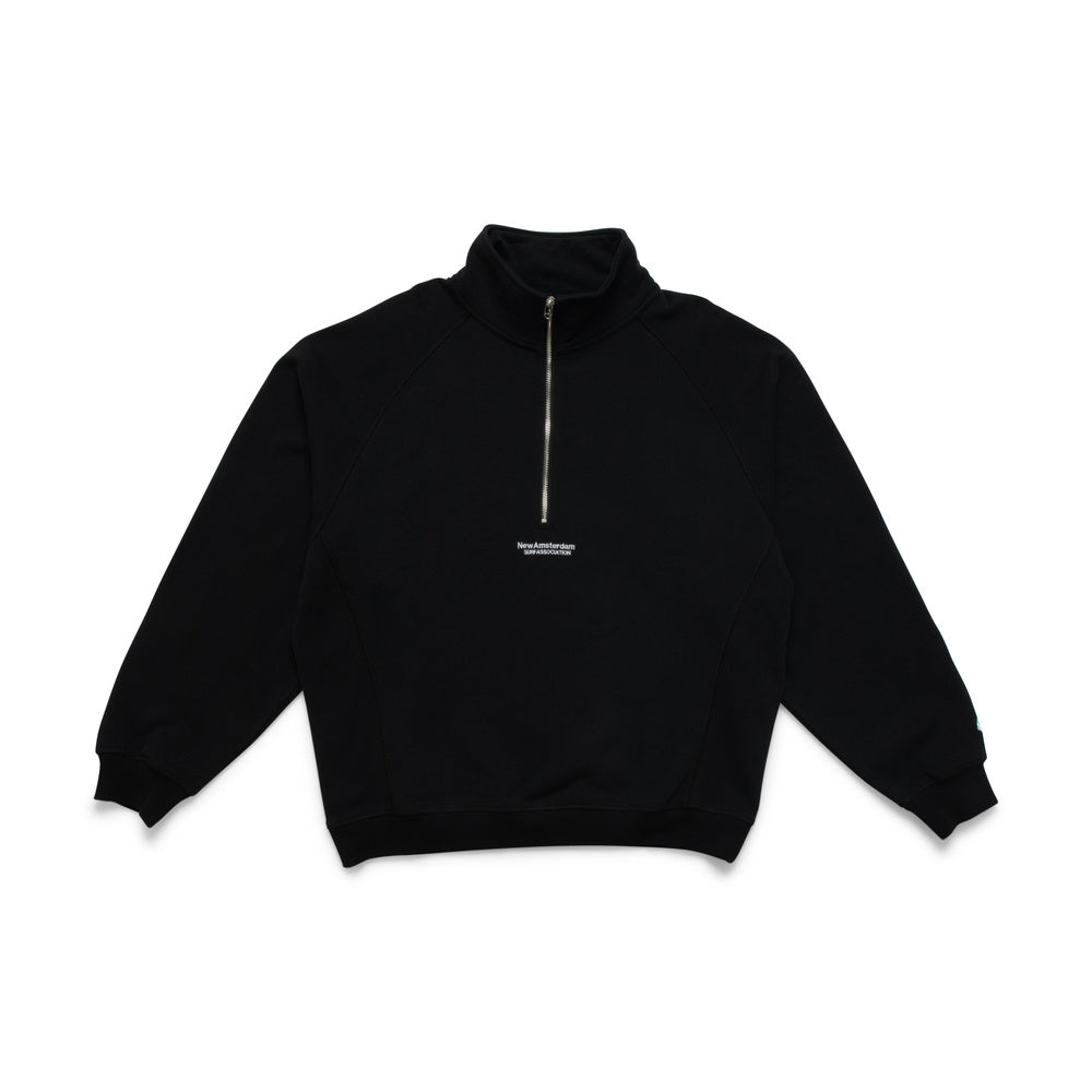 New Amsterdam Half-Zip Turtleneck Sweat (black) - Blue Mountain Store