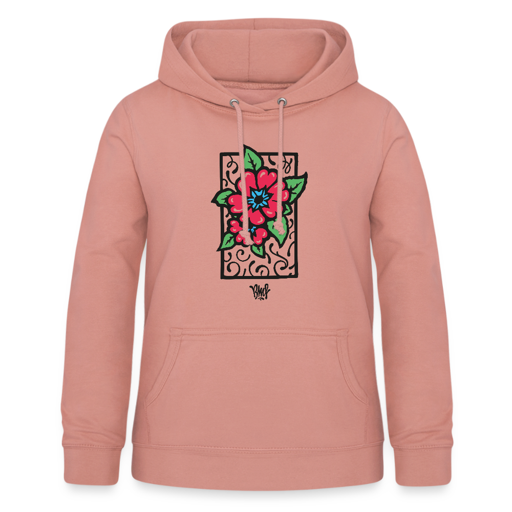 Blume Frauen Hoodie - Altrosa