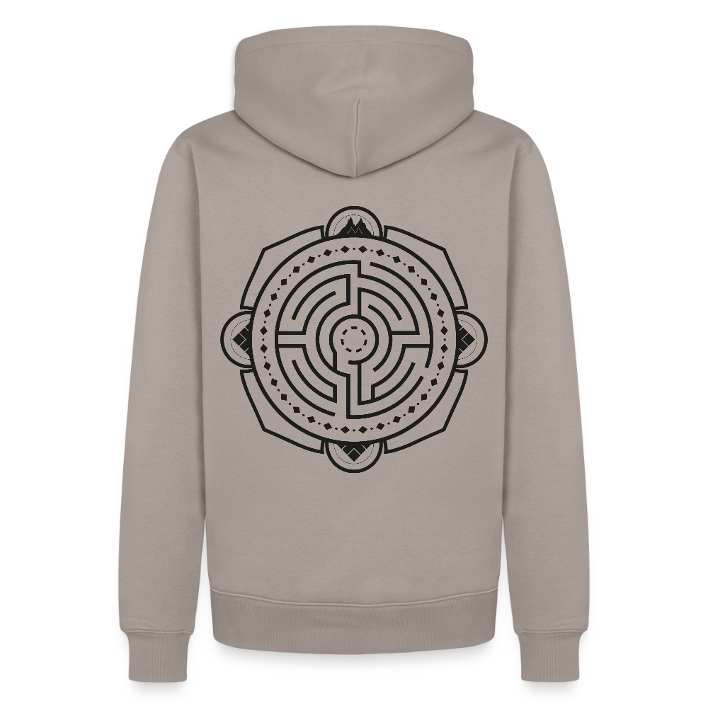 Irrgarten Männer Premium Hoodie - Taupe