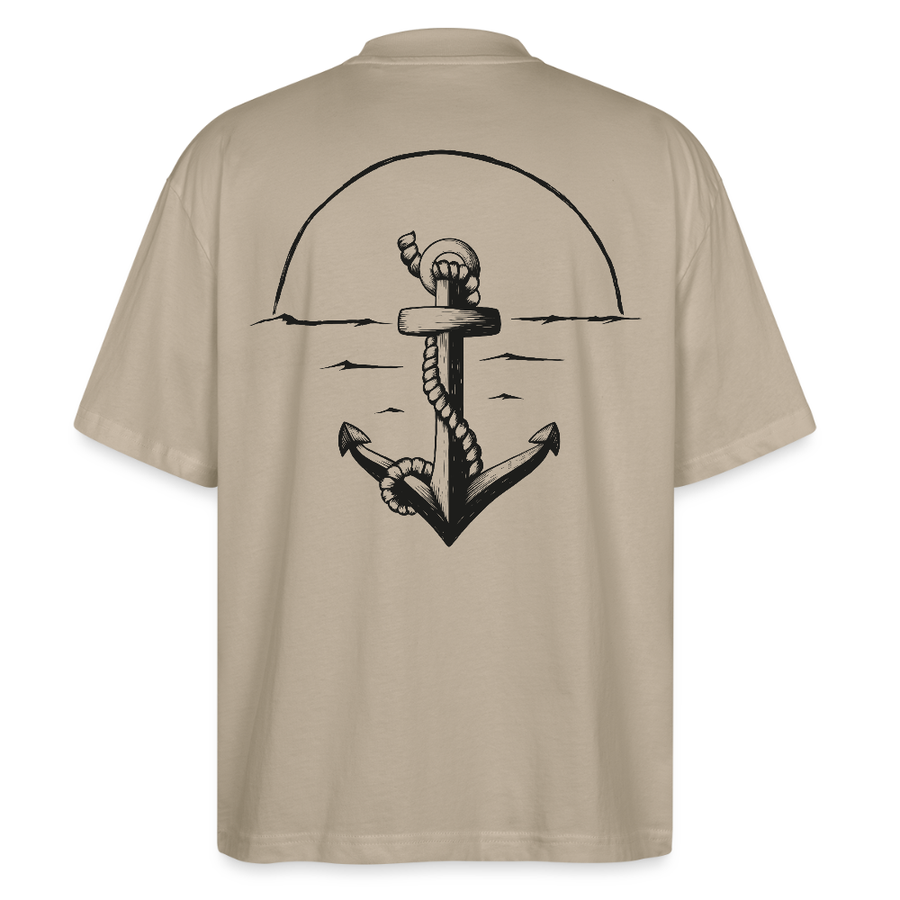 Anker Stanley/Stella Oversized Unisex Bio T-Shirt Blaster - Steingrau