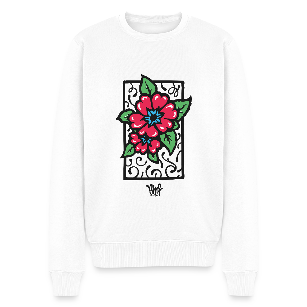 Blume Männer Premium Pullover - Weiß