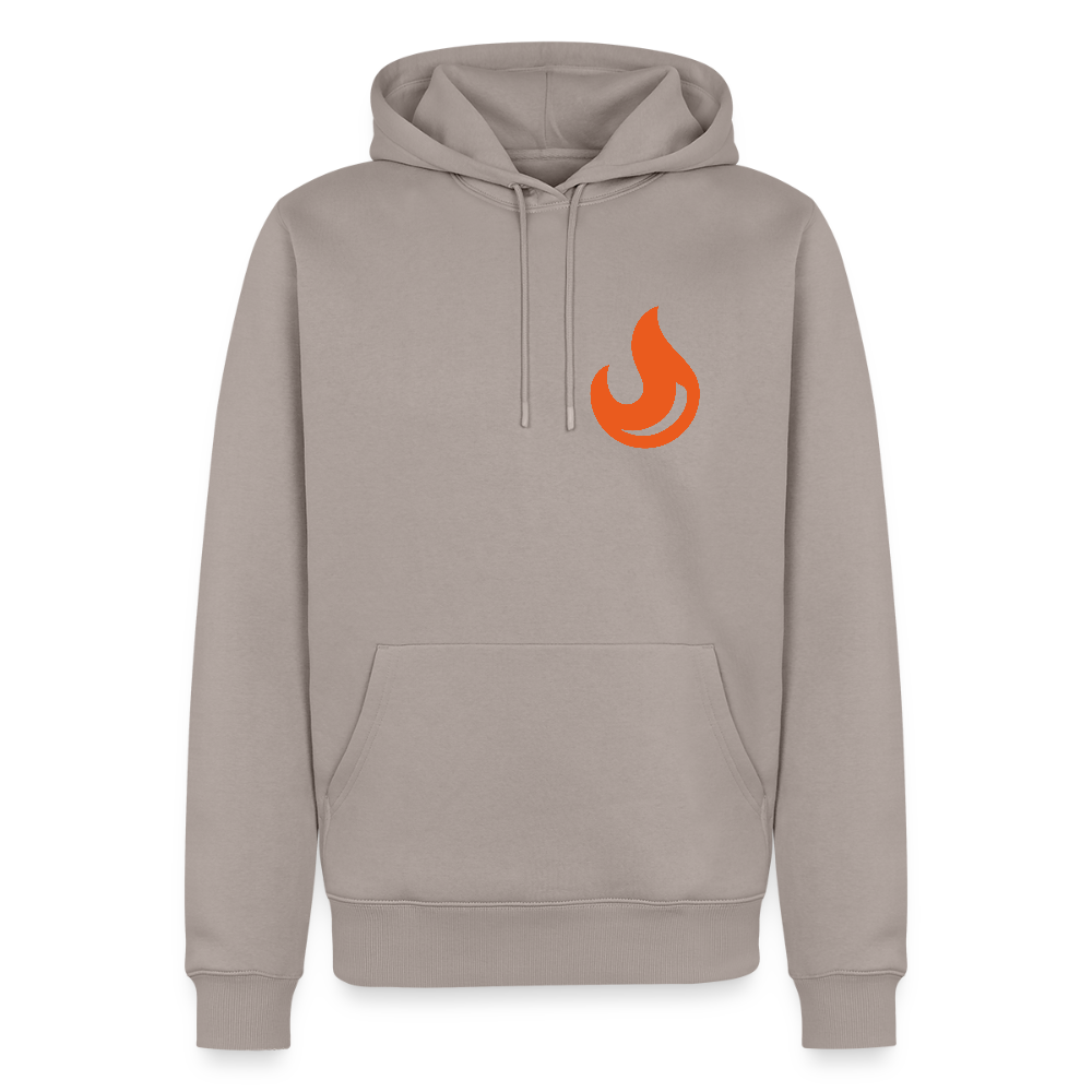 Flamme Männer Premium Hoodie - Taupe