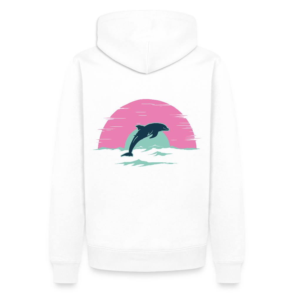 Delfine Männer Premium Hoodie - Weiß