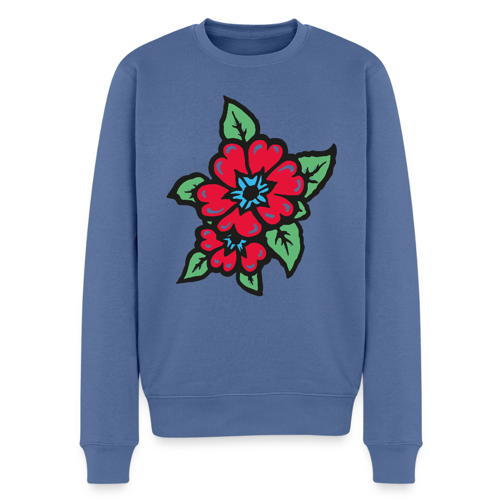 Blume 2 Männer Premium Pullover - Taubenblau