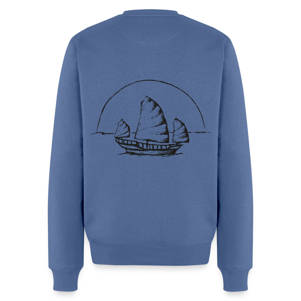 Asia Boot Männer Premium Pullover - Taubenblau