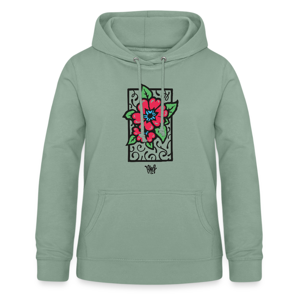 Blume Frauen Hoodie - Graugrün