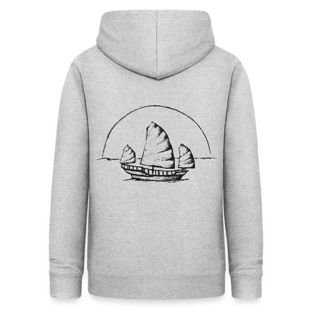 Asia Boot Frauen Hoodie - Hellgrau meliert